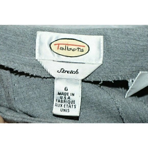 Talbots Stretch Gray Career Pants Size 6 Light Was - Picture 6 of 7